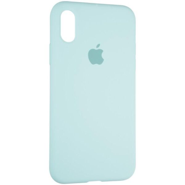 

Чехол Fiji Silicone Case для Apple iPhone XS бампер накладка Full Soft Ice Sea Blue