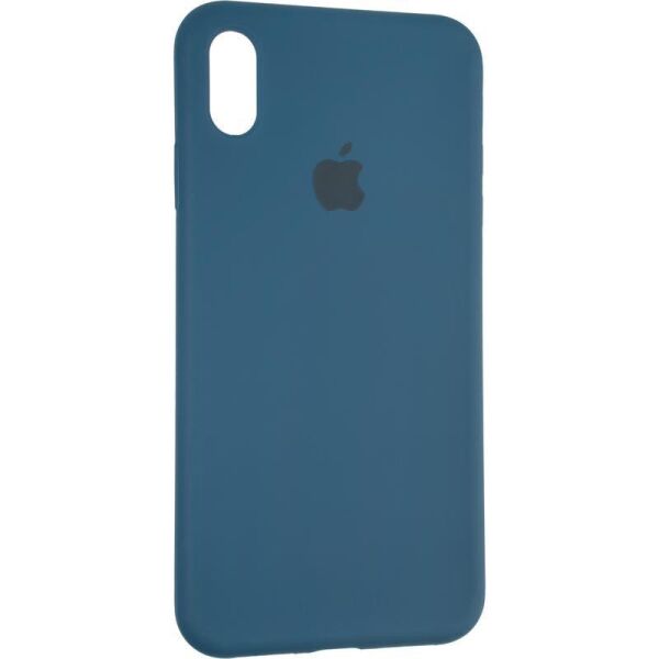 

Чехол Fiji Silicone Case для Apple iPhone XS бампер накладка Full Soft Space Blue