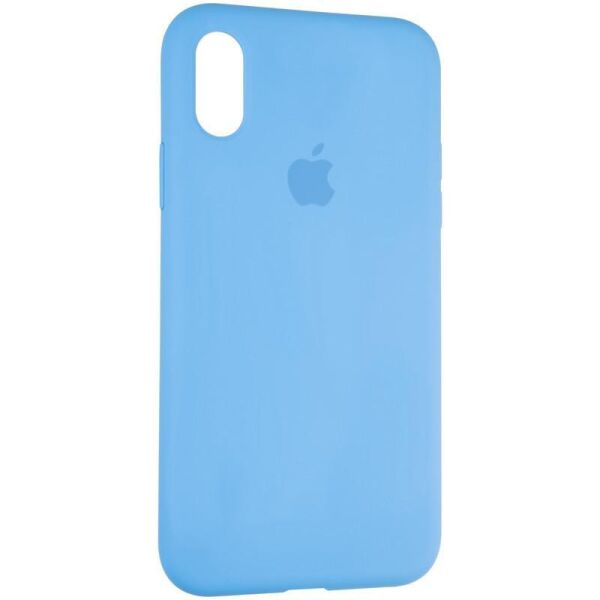 

Чехол Fiji Silicone Case для Apple iPhone XS бампер накладка Full Soft Marine Blue