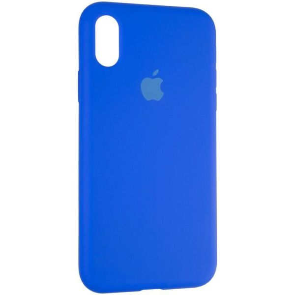 

Чехол Fiji Silicone Case для Apple iPhone X бампер накладка Full Soft Sapphire Blue