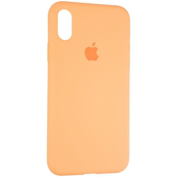 

Чехол Fiji Silicone Case для Apple iPhone XS бампер накладка Full Soft Papaya