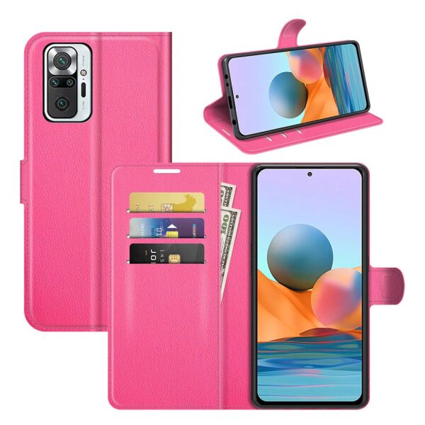 

Чехол Fiji Luxury для Xiaomi Redmi Note 10 Pro книжка розовый