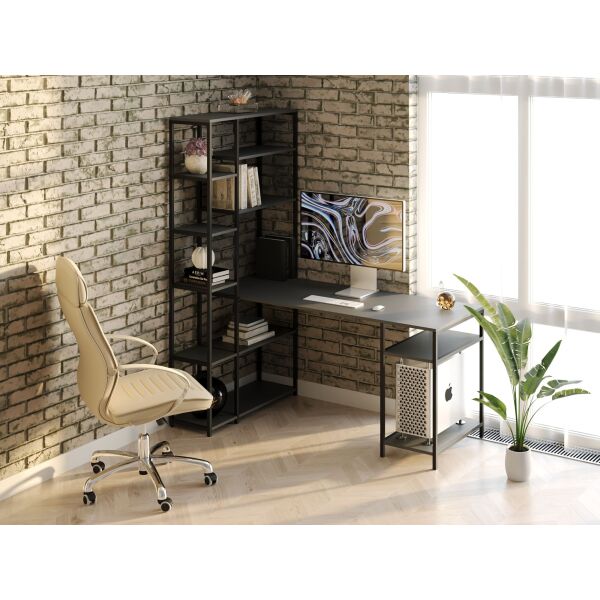 

Компьютерный стол двухсторонний Rimos 1600х750х600 мм Heimdall черный ЛДСП Антрацит 16мм (Z-56_BL_An)