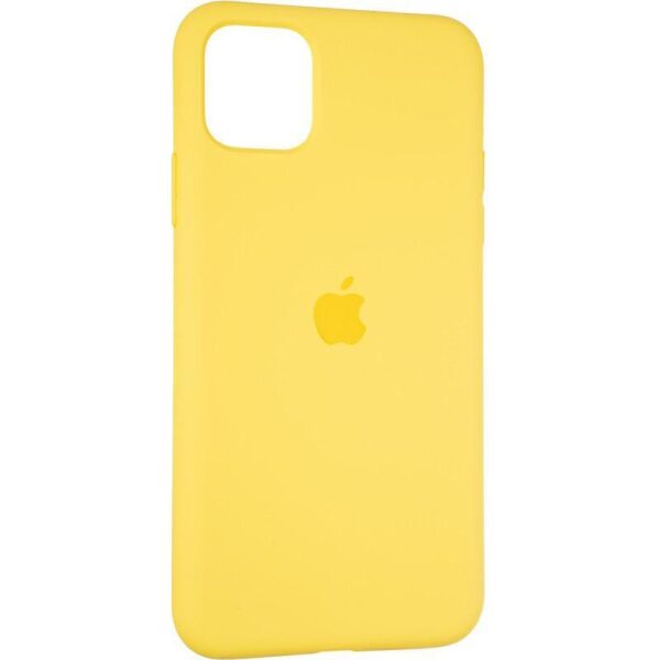 

Чехол Fiji Silicone Case для Apple iPhone 12 бампер накладка Full Soft Canary Yellow