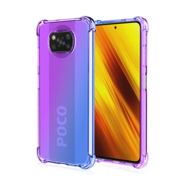 

Чехол накладка для Poco X3 NFC силиконовый с усиленными углами, Gradient, Фиолетовый