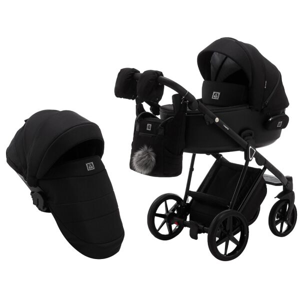 

Коляска 2 в 1 Adamex Porto Lux ps-96 черный 625592