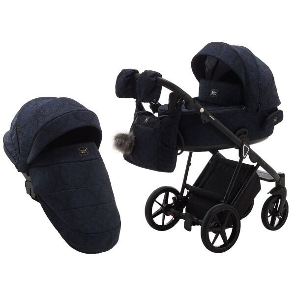 

Коляска 2 в 1 Adamex Porto Lux tk-49 черный 625593