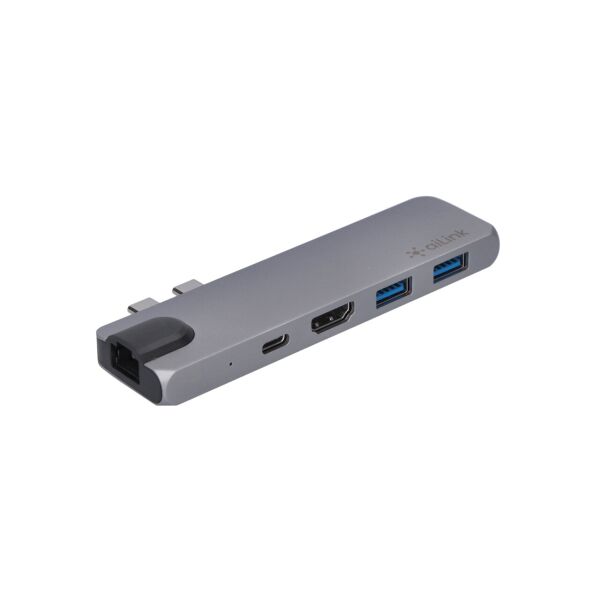

USB-хаб адаптер Ailink Aluminium USB-C 4K HDMI Hub Multi Port 7 в 1 Space Grey