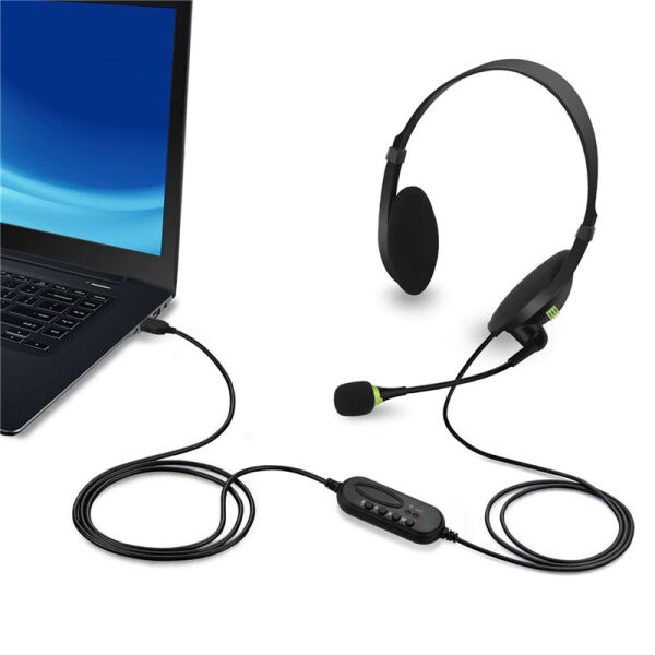 

Стерео гарнитура с микрофоном Q Sound Wire computer headphones D20 USB/AUX