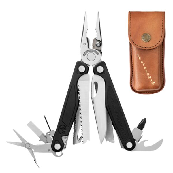 Мультитул Leatherman Charge Plus Black + кожаный чехол (832555) [60745]