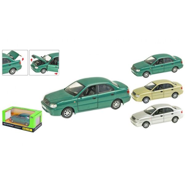 

Машина металл "АВТОПРОМ "7778 1:22 DAEWOO LANOS, 3 цвета, батар., Свет, звук, откр.двери, капот, багаж., В кор. 24, 5 * 12, 5 * 10 (2400595025019)
