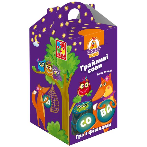 

Игра с фишками Шальные совы. Вижу слово! (укр.), Vladi Toys