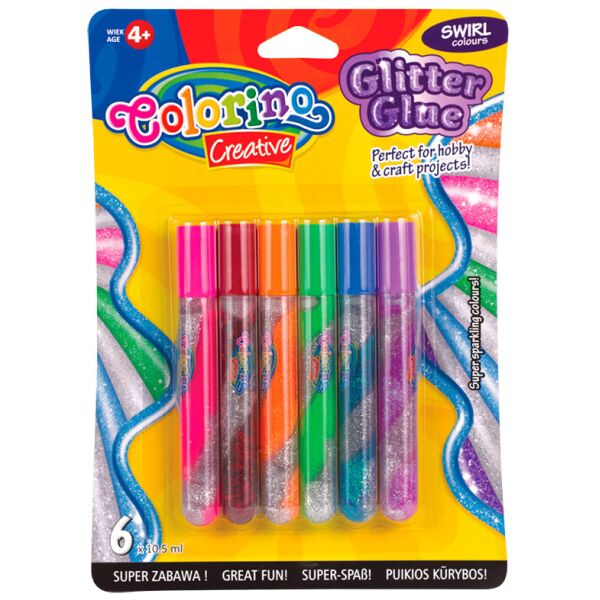 

Клей Swirl с блестками, 10,5 мл, 6 цветов, Colorino