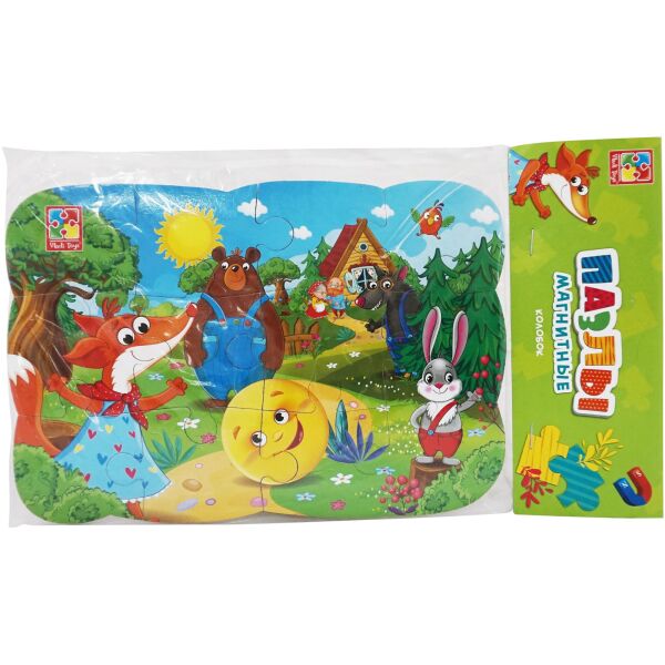 

Колобок, магнитный пазл, Vladi Toys