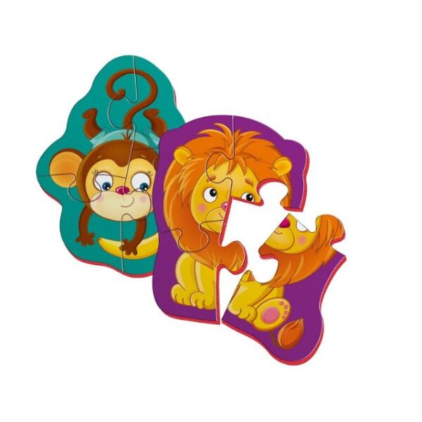 

Львенок и Обезьяна, Магнитные Baby Puzzle, Vladi Toys