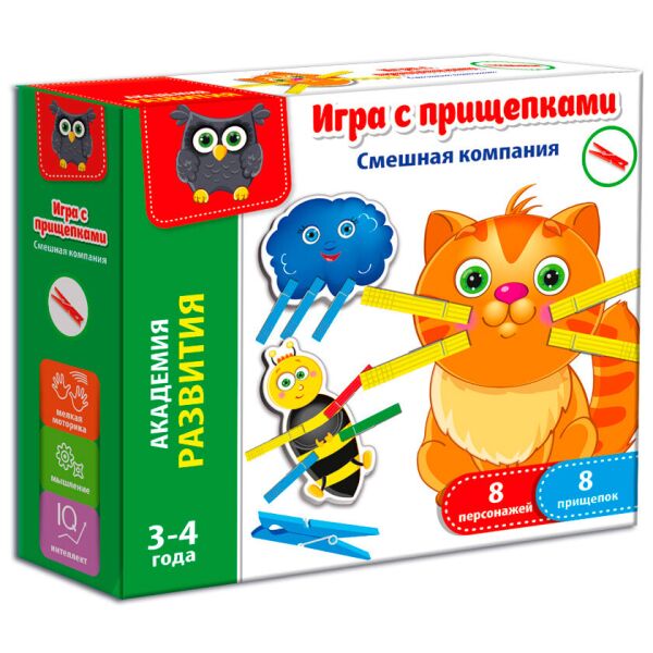 

Игра с прищепками Смешная компания (рус.), Vladi Toys