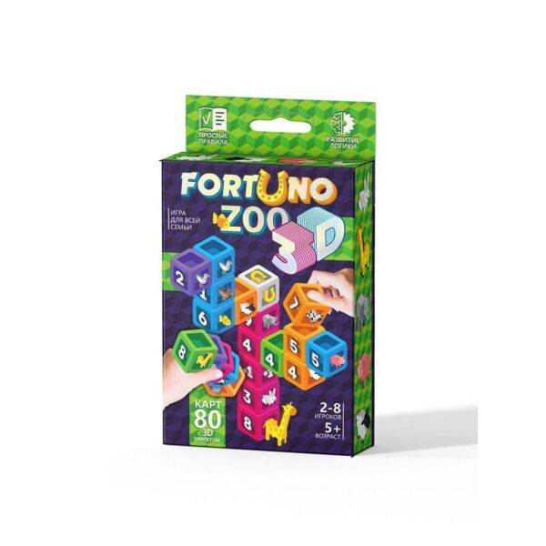 

Настольная развивающая игра "Fortuno ZOO 3D" укр