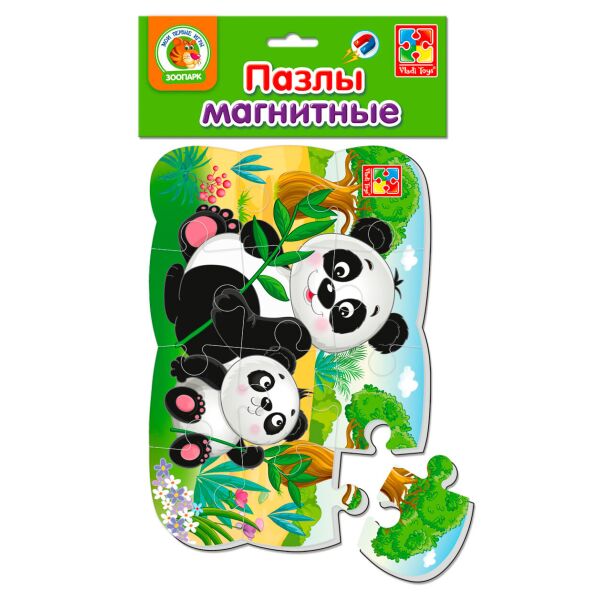 

Панды, магнитный пазл, Vladi Toys