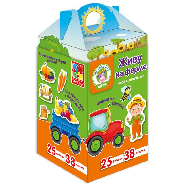 

Игра с липучками Живу на ферме (рус.), Vladi Toys