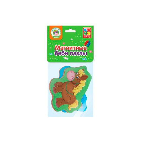 

Лошадка и Поросенок, Магнитные Baby Puzzle, Vladi Toys