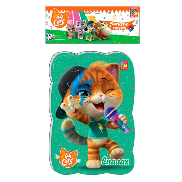 

Магнитные пазлы Вспышка, 44 Кота (укр), Vladi Toys