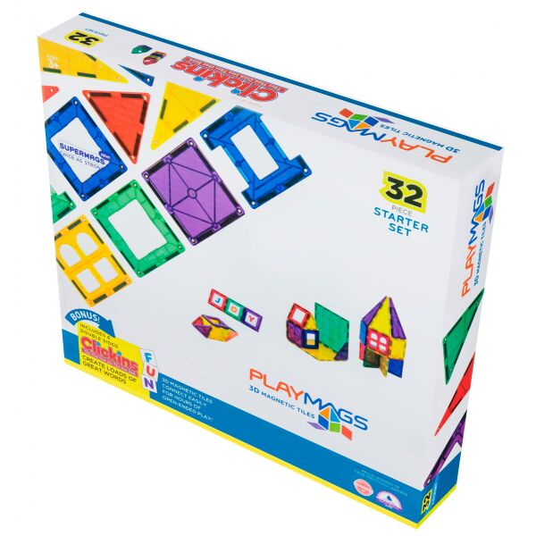 

Магнитный конструктор 32 детали, Playmags