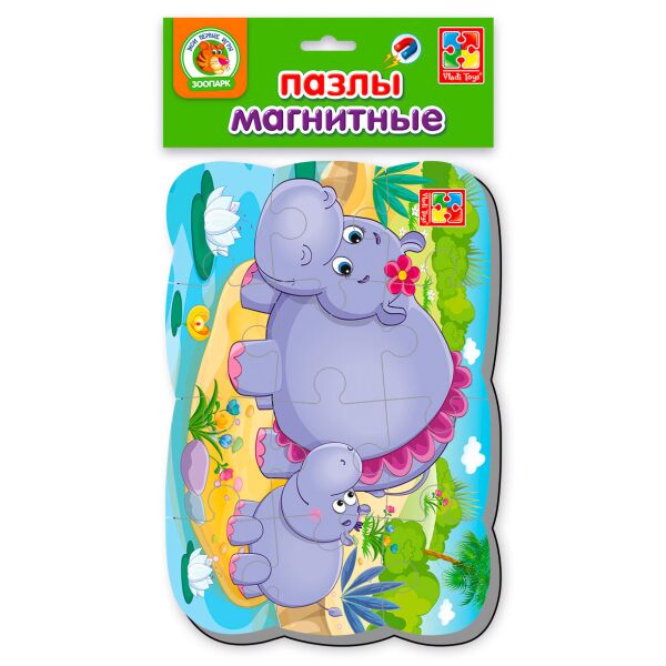 

Бегемотики, пазл на магните, Vladi Toys