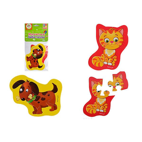 

Котенок и щенок, Магнитные Baby Puzzle, Vladi Toys