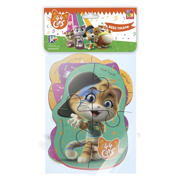 

Бэби пазлы Котята, 44 Кота (укр), Vladi Toys