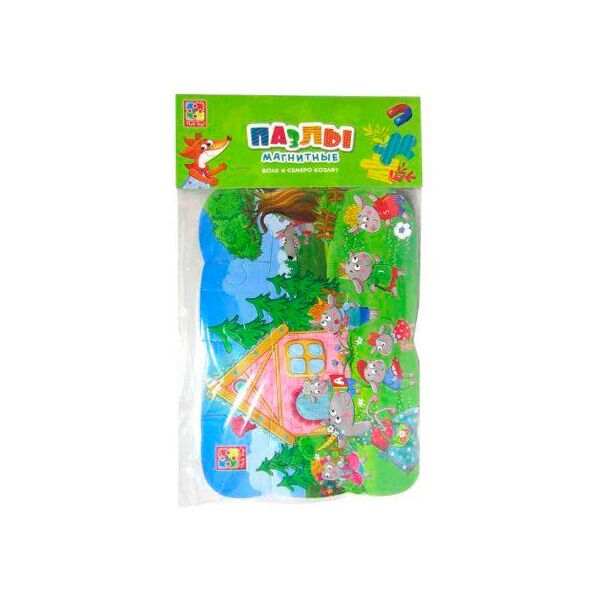 

Волк и семеро козлят, магнитный пазл, Vladi Toys
