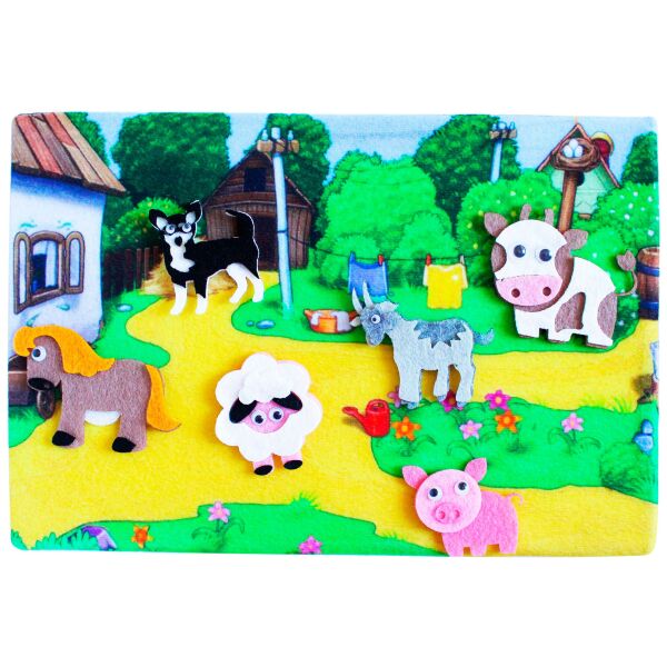 

Развивающая игра из фетра Домашние животные, Умняшка