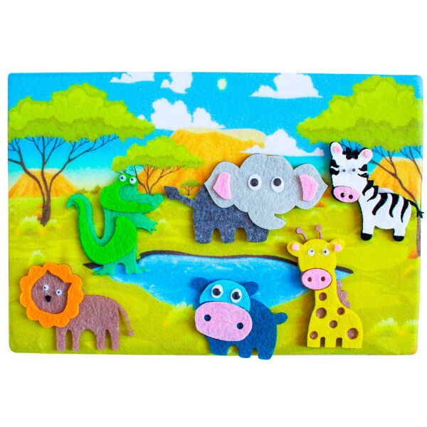 

Развивающая игра из фетра Дикие животные, Умняшка