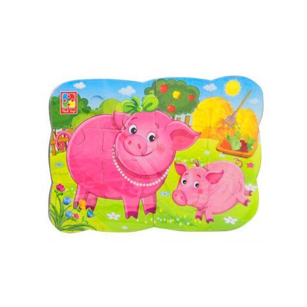 

Свинка и Поросенок, магнитный пазл, Vladi Toys