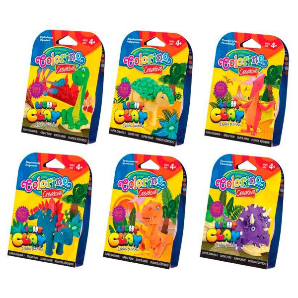 

Набор массы для лепки DINO, 6 шт., Colorino