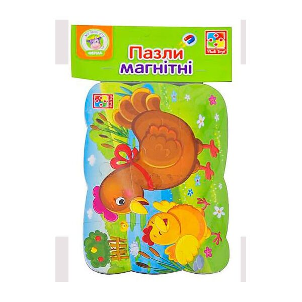 

Курочка и Ципленок, магнитный пазл, Vladi Toys