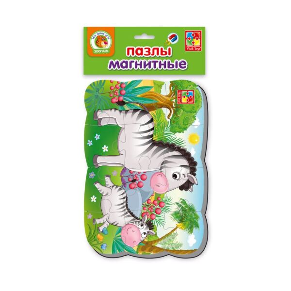 

Зебры, магнитный пазл, Vladi Toys