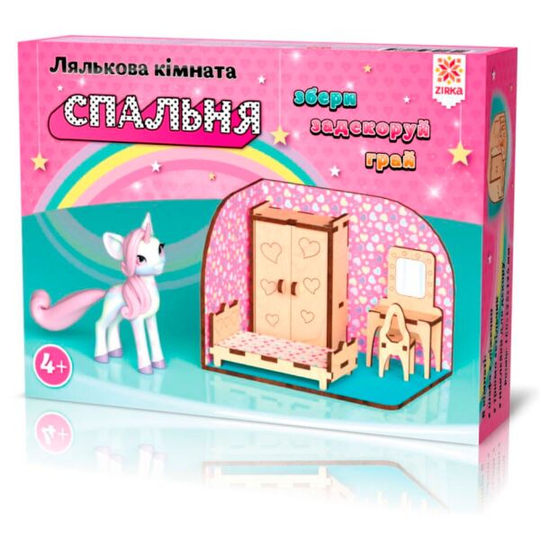 

Спальня, комната с меблями, деревянный 3D конструктор, Зирка