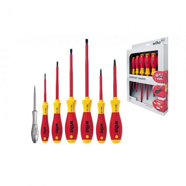 

Набор отверток SoftFinish electric SL/PH (7 предм.), VDE и GS, серия 320NK7
