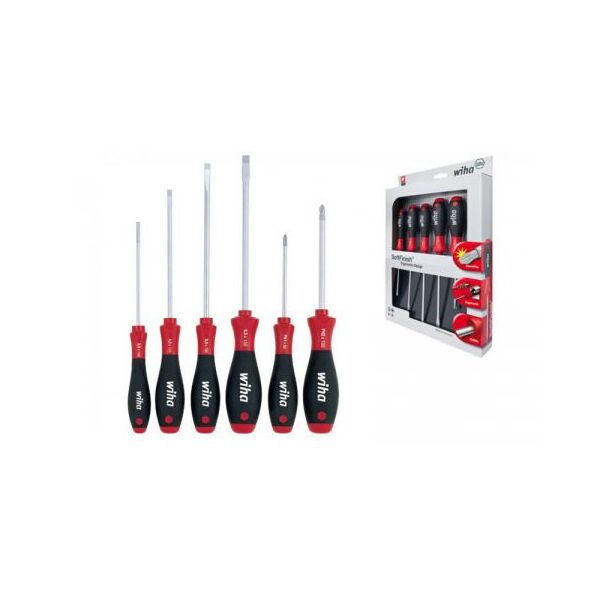 

Набор отверток SoftFinish SL/PH (6 предм.), круглое жало, серия 302HK6 SO