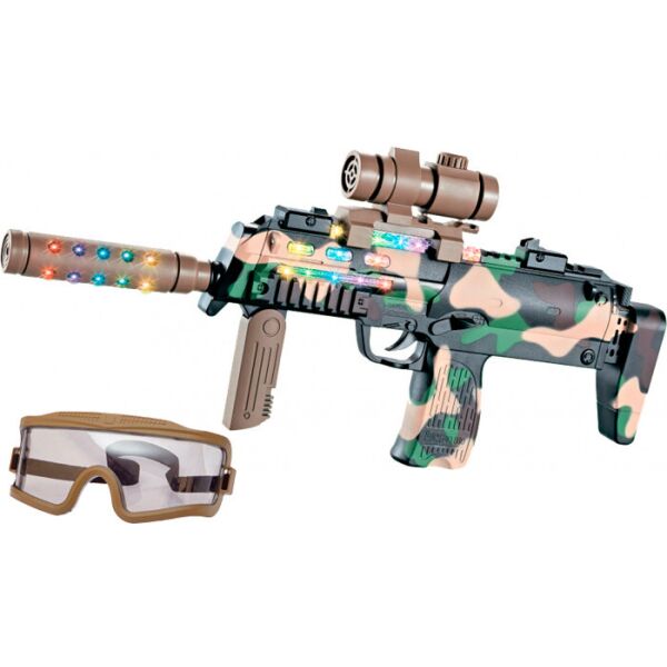 

Автомат светозвуковой ZIPP Toys Зипп Тойс HK MP7 в наборе с очками, камуфляж/коричневый (532.00.26)