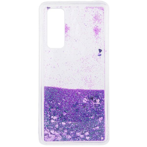 

TPU чехол Liquid hearts для Huawei P Smart (2021) Фиолетовый