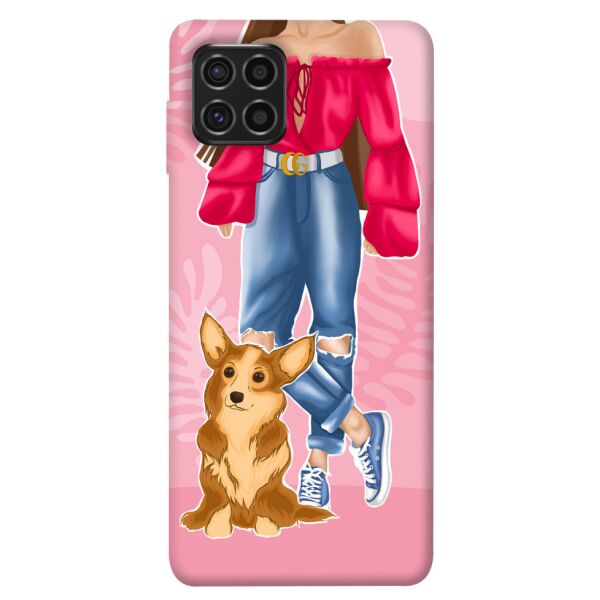 

Чехол itsPrint Girl and corgi для Samsung Galaxy M62