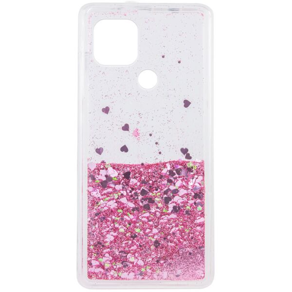 

TPU чехол Liquid hearts для Oppo A15s / A15 Розовый