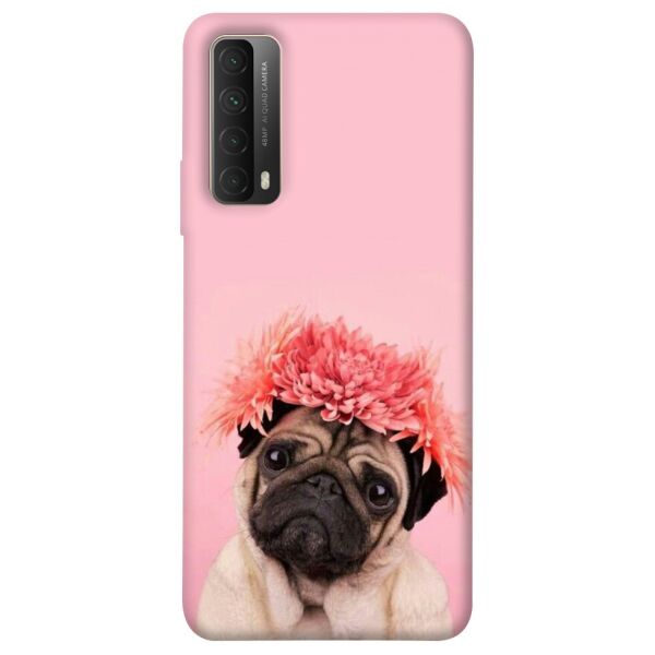 

Чехол itsPrint Мопс с цветами для Huawei P Smart (2021)