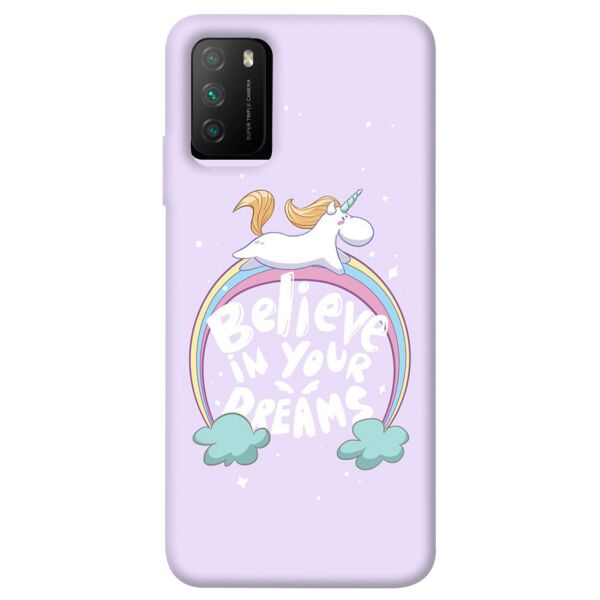 

Чехол itsPrint Believe in your dreams unicorn для Xiaomi Poco M3