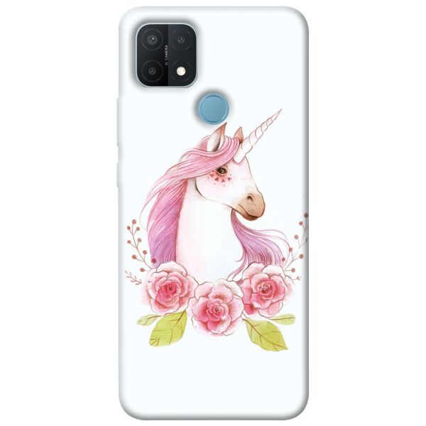 

Чехол itsPrint Единорог с цветами для Oppo A15s / A15