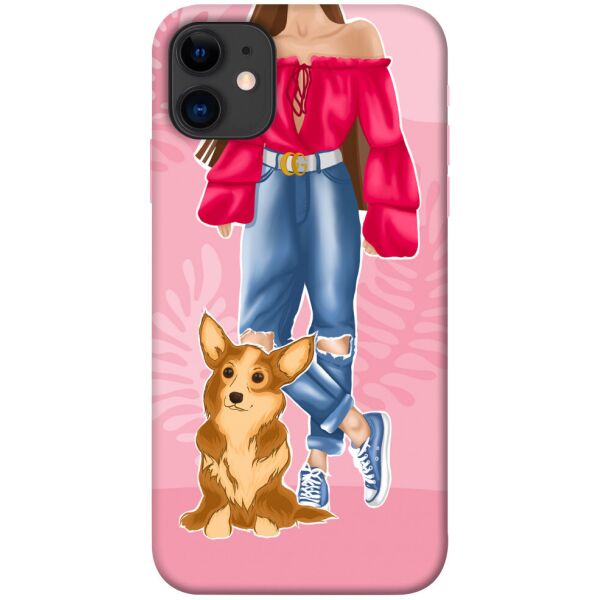 

Чехол itsPrint Girl and corgi для Apple iPhone 11 (6.1")