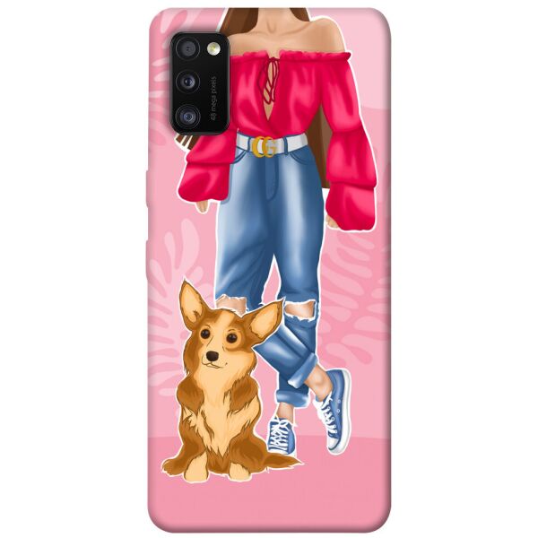 

Чехол itsPrint Girl and corgi для Samsung Galaxy A41