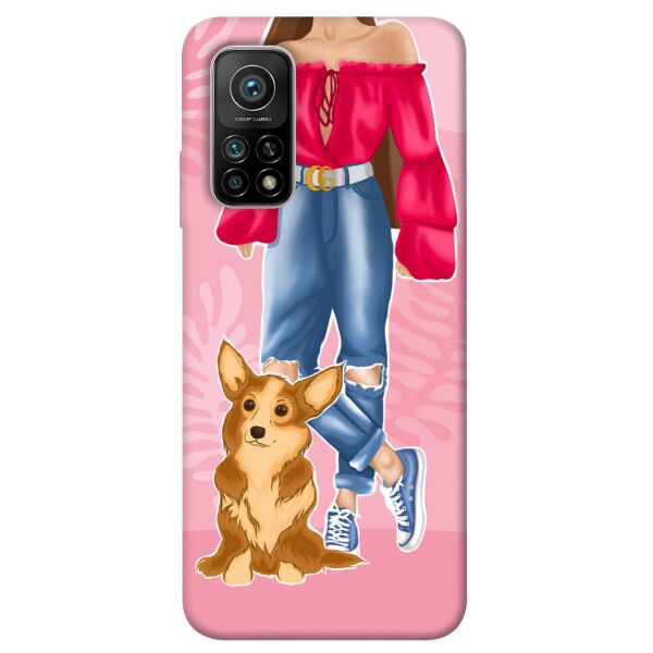 

Чехол itsPrint Girl and corgi для Xiaomi Mi 10T