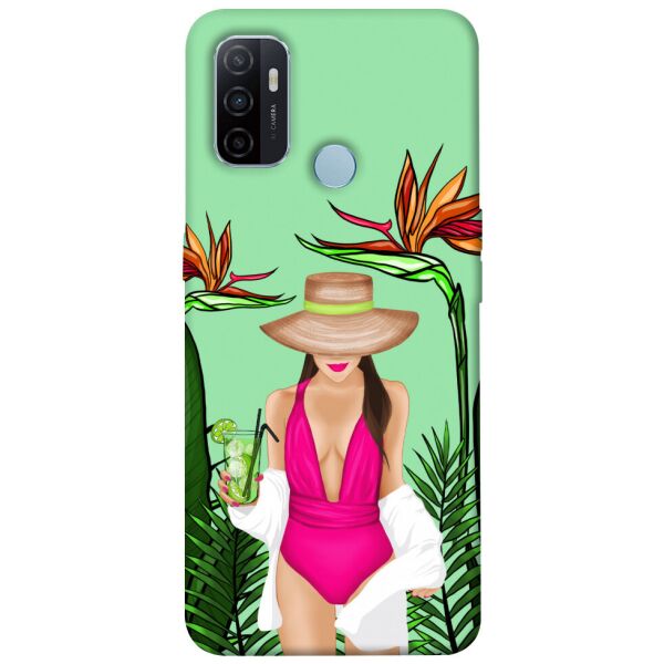 

Чехол itsPrint Tropical girl для Oppo A53 / A32 / A33